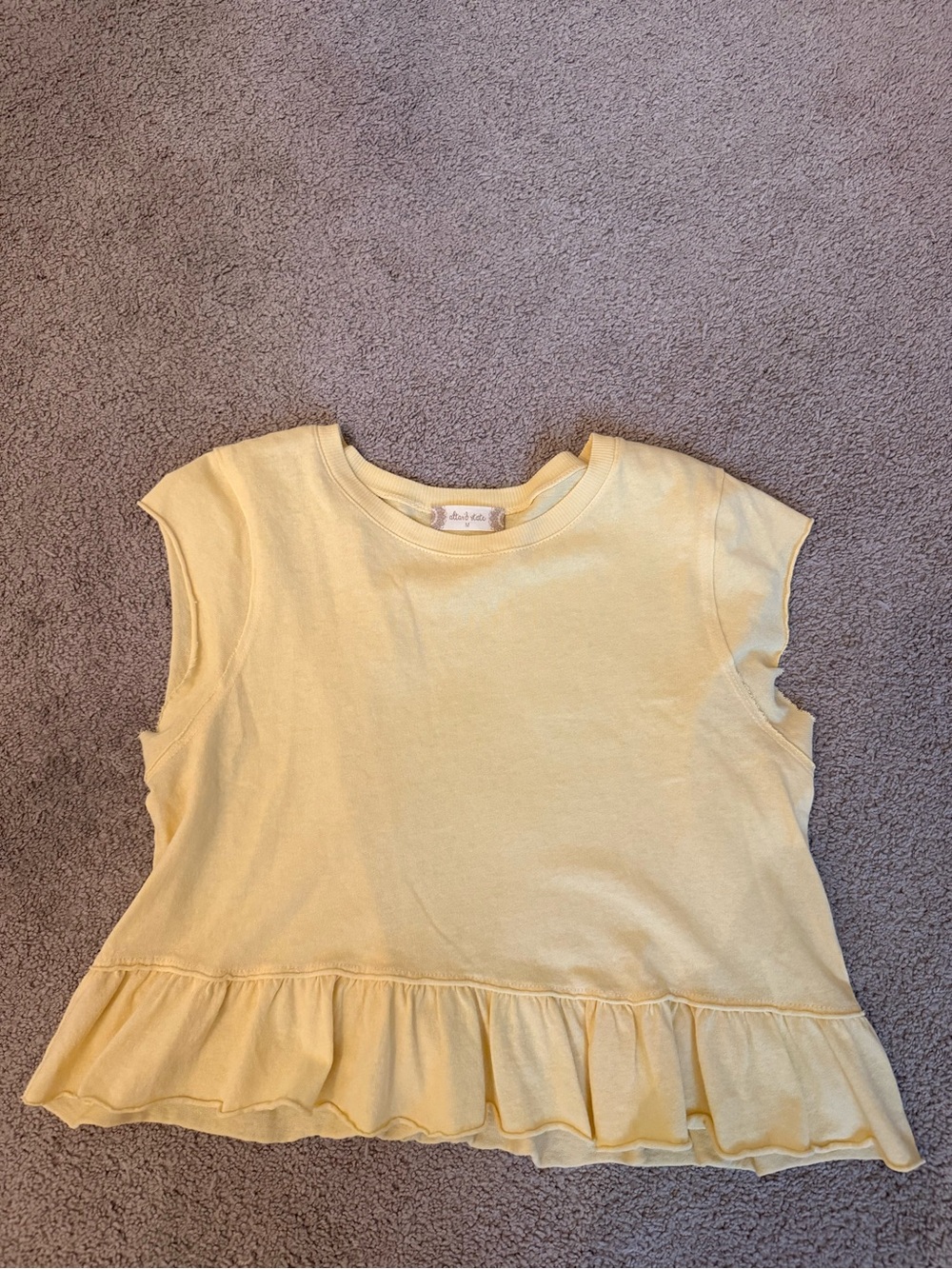 NWOT Altar'd State Women's Short Sleeve Blouse Yellow Size Medium